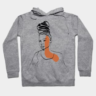 Black girl outline Hoodie